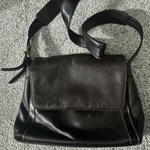 Brown Leather Shoulder Bag